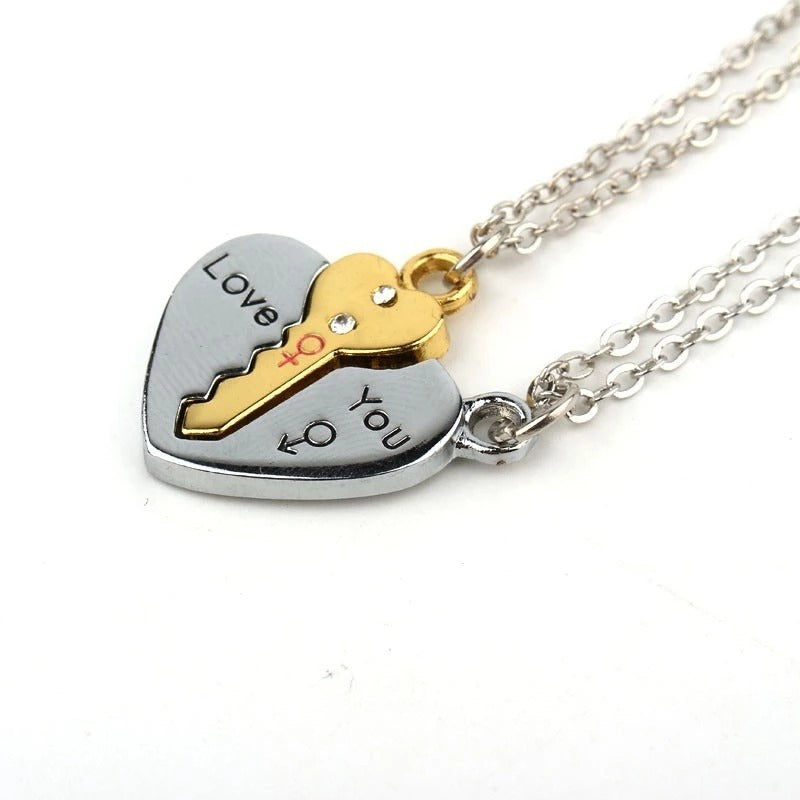 Couple key heart necklace - Minihomy