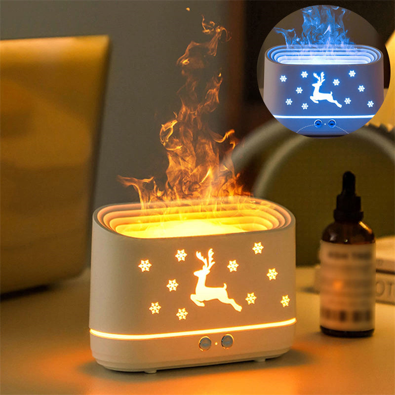 Elk Flame Humidifier Diffuser - Mute Atmosphere Lamp, Home Decor & Christmas Gift - Minihomy