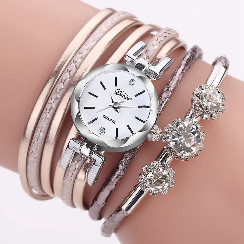 Bracelet watch crystal clock quartz watch - Minihomy