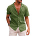 Men's Tops Casual Button Down Shirt Short Sleeve Beach Shirt Summer - Minihomy