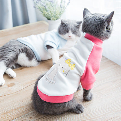 Cute funny spring autumn cat clothes