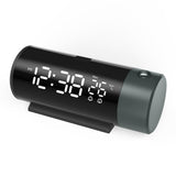 USB Charging Electronic Projection Dual Alarm Clock