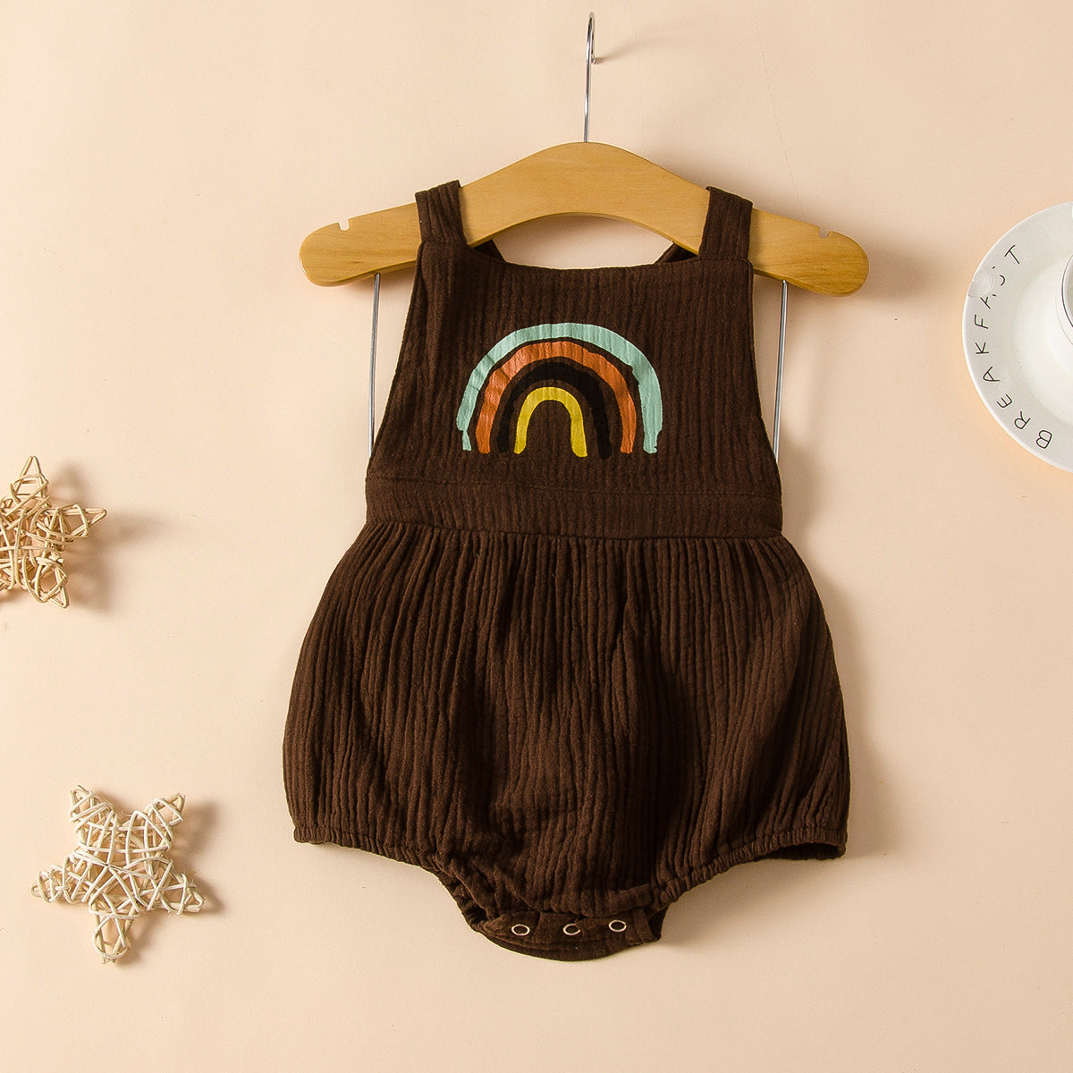 Cute newborn baby rainbow jumpsuit