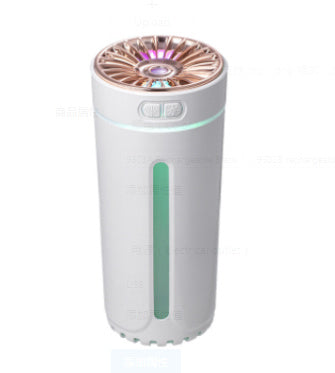 Portable USB Humidifier with Colorful Lights - Rechargeable Cool Mist Maker for Car & Home