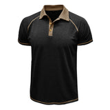 Men's Short Sleeve Polo Shirt - Lapel Collar T-Shirt