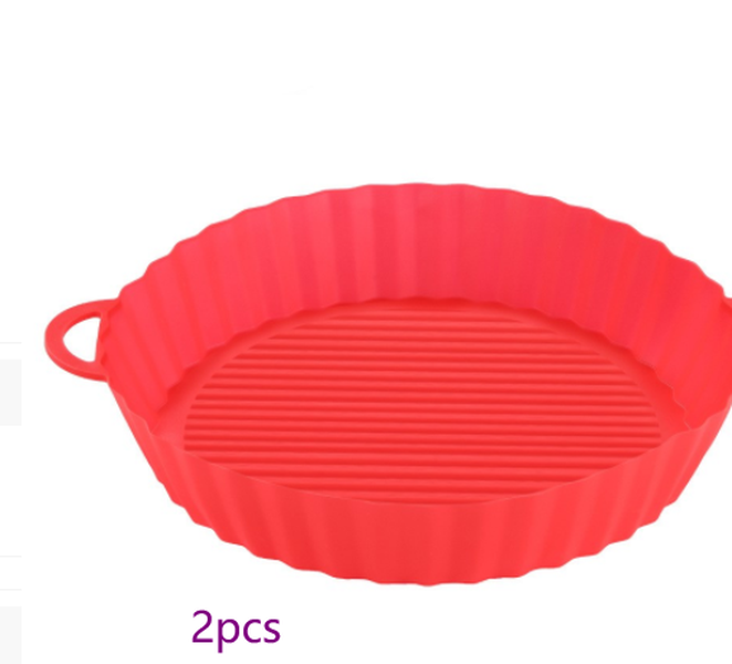 Air Fryer Tray Silicone Kitchen Supplies AirFryer Silicone Pot Grill Pan Accessories - Minihomy