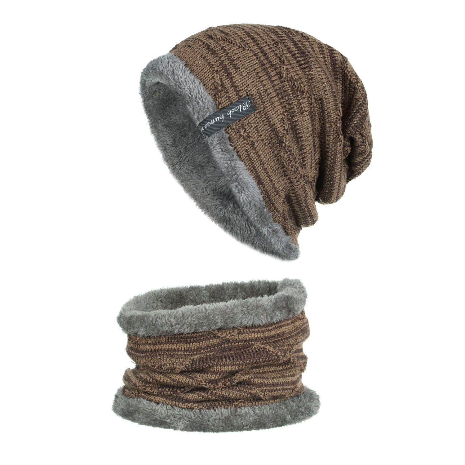 Diagonal hook hat bib knitted woolen hat