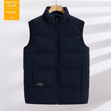 Plus Size Down Vest Stand Collar Waistcoat