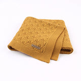 Baby Blanket Knitted Leaves Hollow Blanket