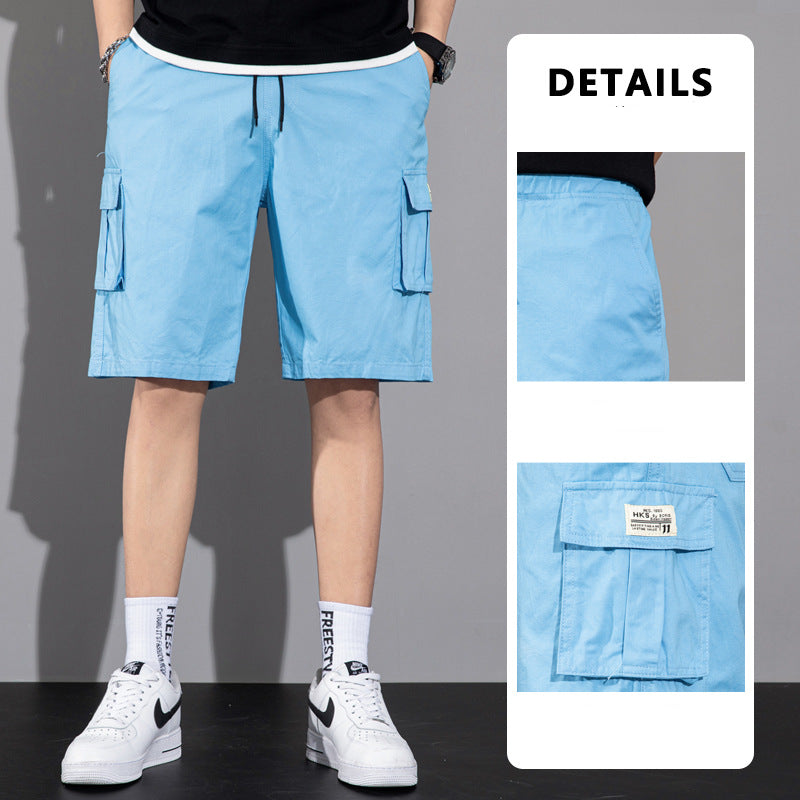 Casual Drawstring Cargo Shorts With Multi Pocket Summer Outdoor Men's Beach Pants: Your Essential Summer Companion