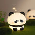 Panda LED Night Light Cute Silicone Night Light USB Rechargeable Touch Night Lamp Bedroom Timing Lamp Decoration Children's Gift Home Decor - Minihomy