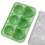 Rose Heart Combination Ice Lattice Food Grade Silicone