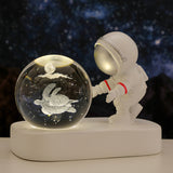 Glowing Planetary Galaxy Astronaut Crystal Ball Night Light - Minihomy