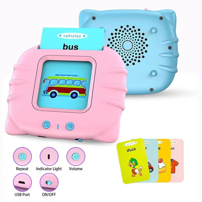 Early Learning English Machine for Kids: Educational Card Toys - Minihomy