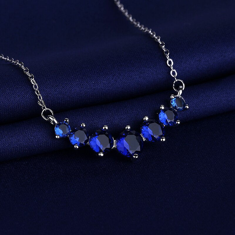 Moissanite Straight Necklace Female Pendant Clavicle Chain Jewelry