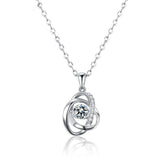 Female 925 Silver Ocean Heart Necklace - Minihomy