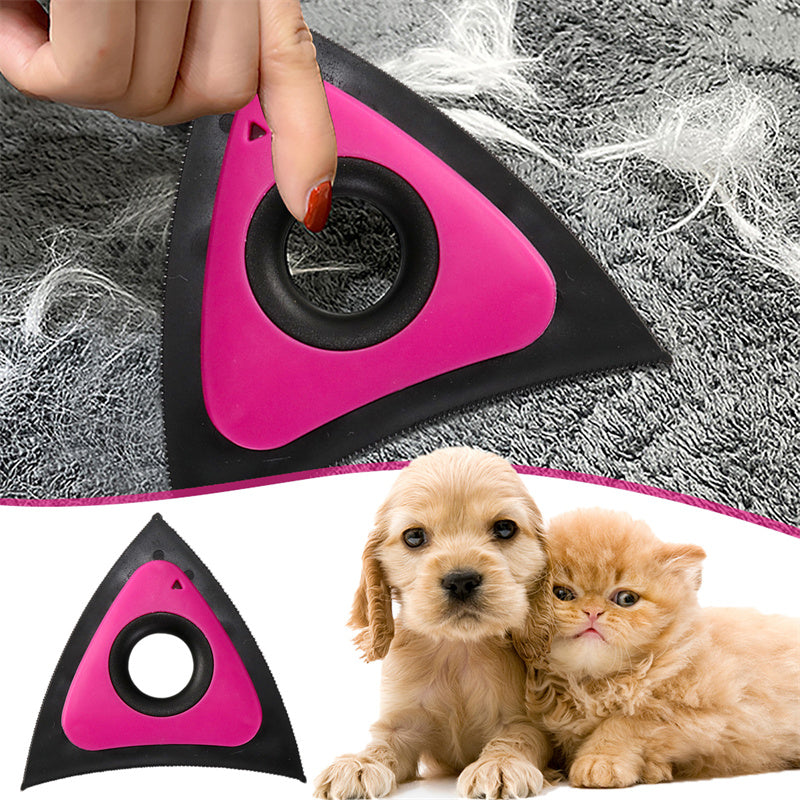 Triangle Electrostatic Dog Hair Cleaner Carpet Scraper Pet Hair Cleaner