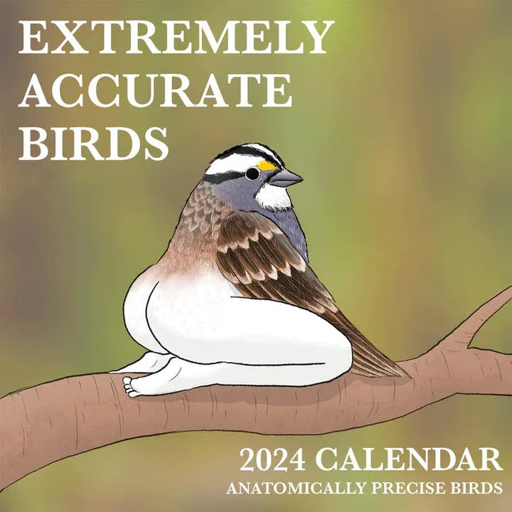 2024 Extremely Accurate Birds Calendar - Decorative Wall Monthly Calendar - Minihomy