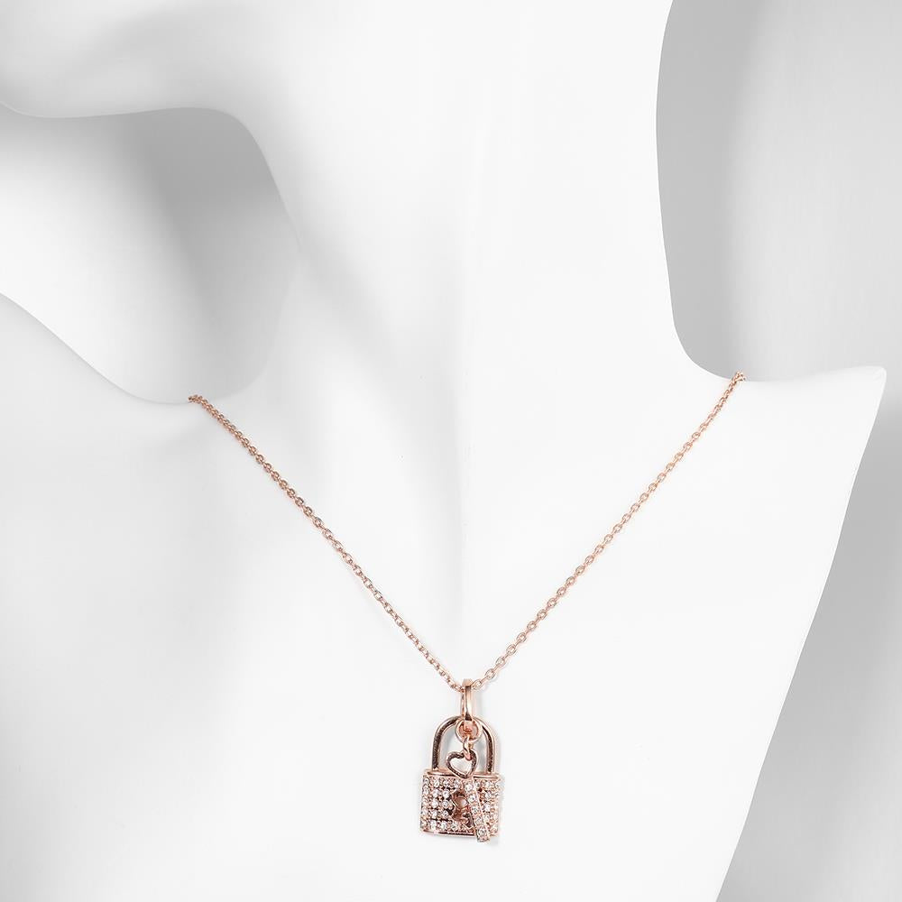 Key-to-your-Heart Rose Gold Necklace - Minihomy