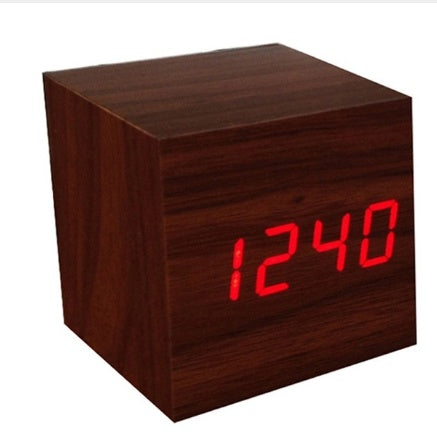 Mini Wooden LED Electronic Clock - Minihomy