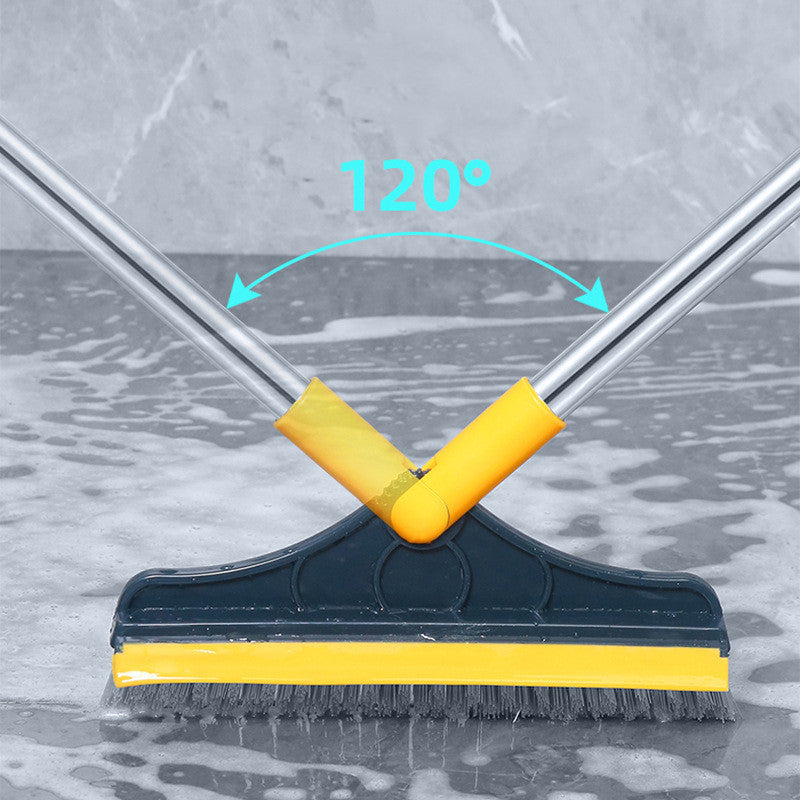 Floor Gap Cleaning Bristles Brush V-broom with Rubber Wiper - Minihomy