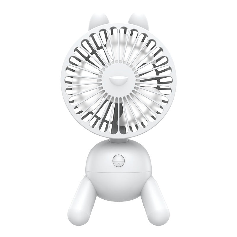 Mini Desktop Electric Fan - USB Rechargeable with Automatic Shaking Head