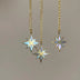 18K Gold Six Pointed Star Clavicle Chain: Radiate Elegance with Every Step - Minihomy