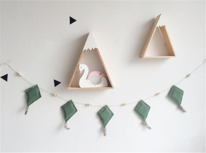 Kids Room Decoration Hanging Wall Decor Felt Fabric Cloud Garland String Party Banner - Minihomy