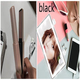 Cordless Hair Straightener & Curler - Mini Travel Flat Iron with USB Charging