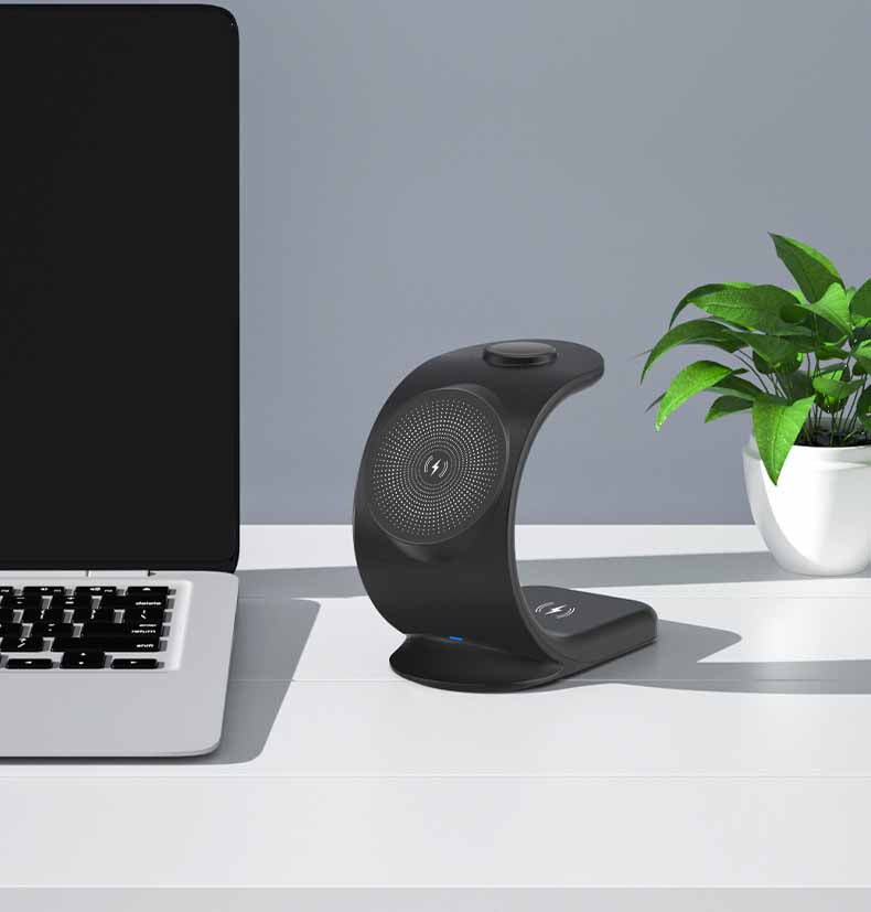 Charge in Style with the Vertical Three-in-One Magnetic Wireless Charger