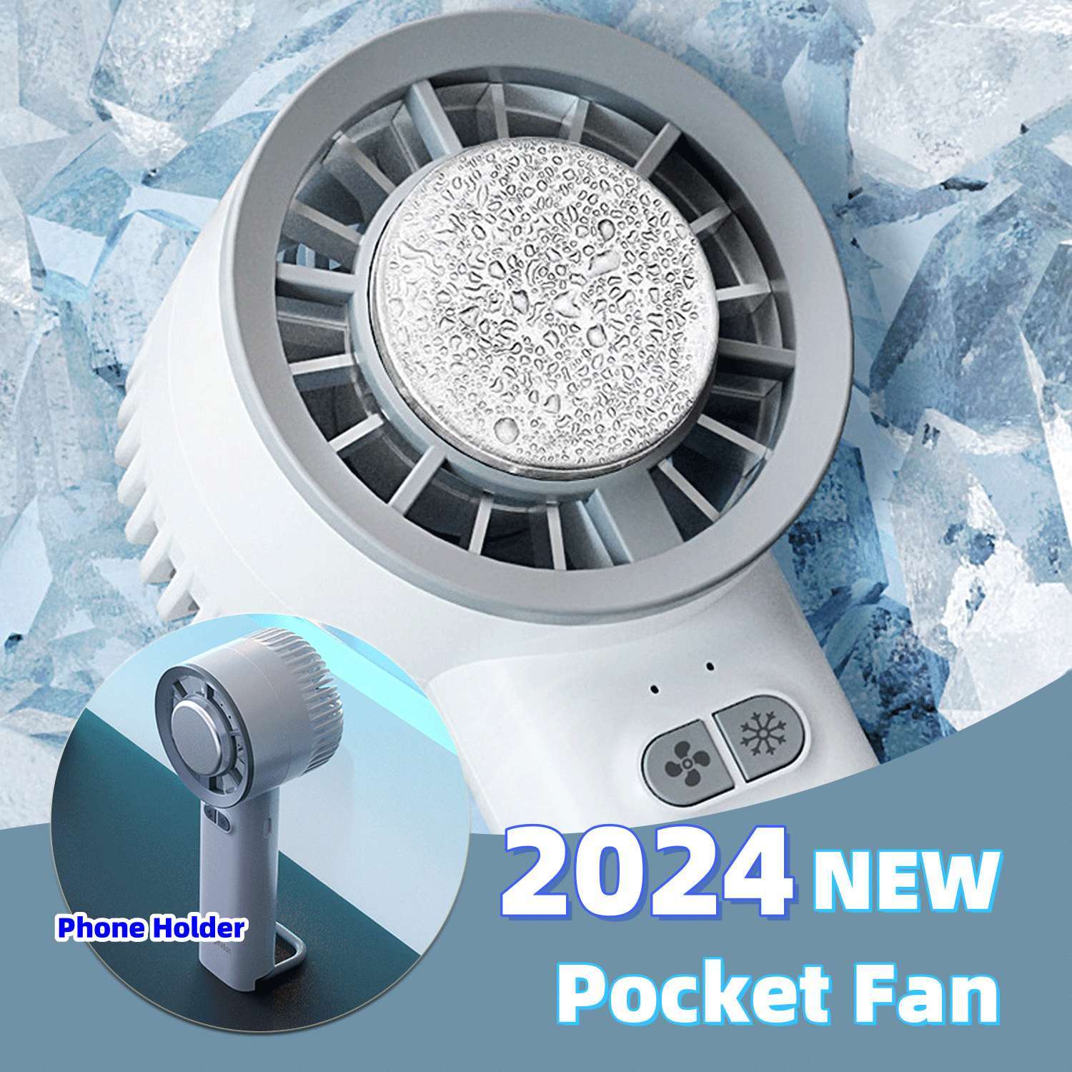 Handheld Turbo Jet Fan Mini Portable Ice Cold Fan Generation Brushless Motor Wind High Speed Duct Fans Violent Blower - Minihomy