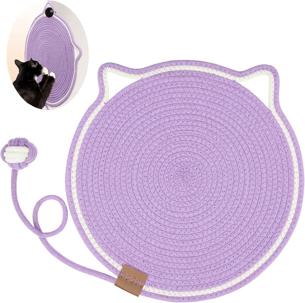 Cotton Rope Cat Scratching Mat - Anti-Scratch, Washable, Self-Standing, One-Piece - Minihomy