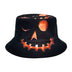 Halloween Hats: Creative Cartoon Pumpkin Grimace Printed Sun-shade Fisherman Hat - Minihomy