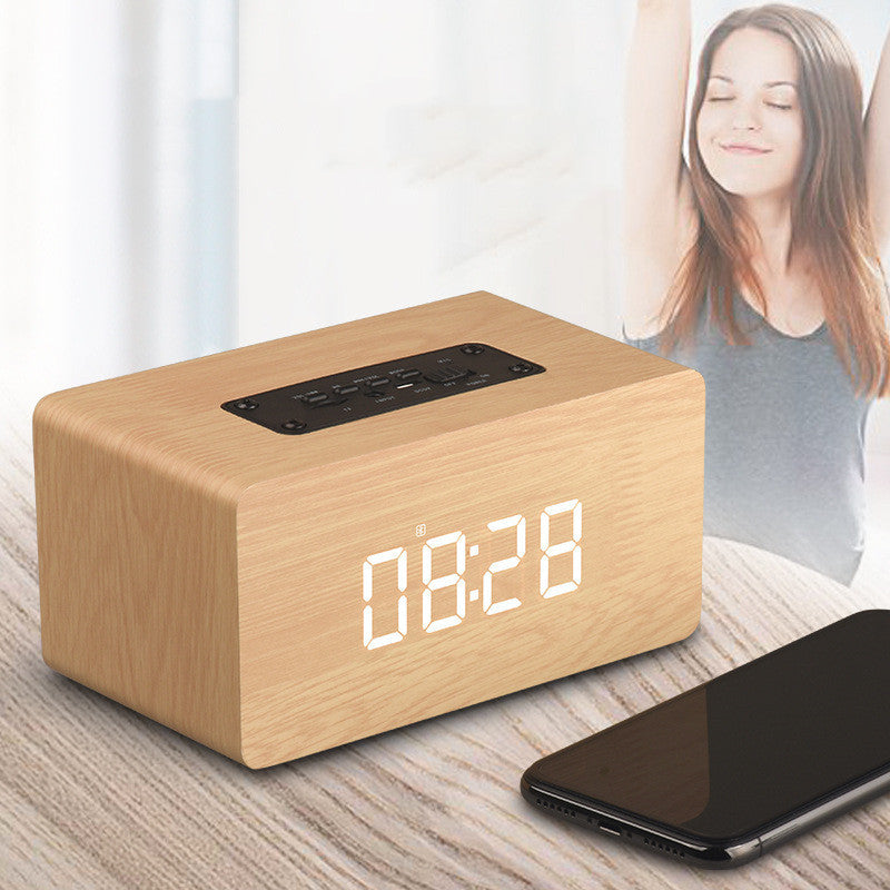 Clock Version Wooden Bluetooth Speaker - Minihomy