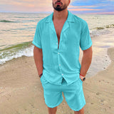 Loose Shirt Casual Men's Shorts Short Sleeve Suit - Hong Kong Style - Fashion-forward Men