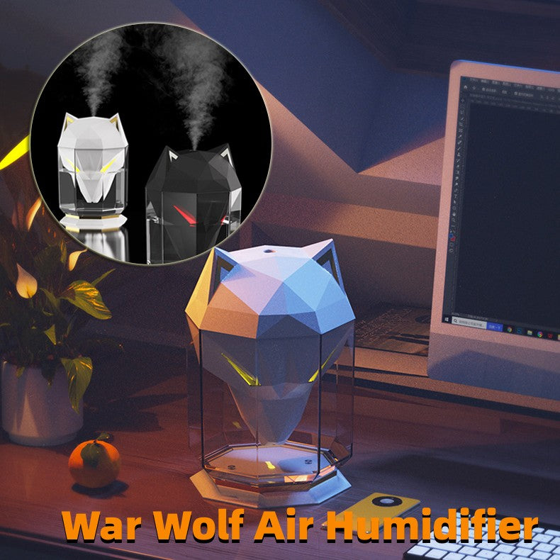 War Wolf Air Humidifier with Colorful Lights - Ultrasonic Air Diffuser for Home and Office