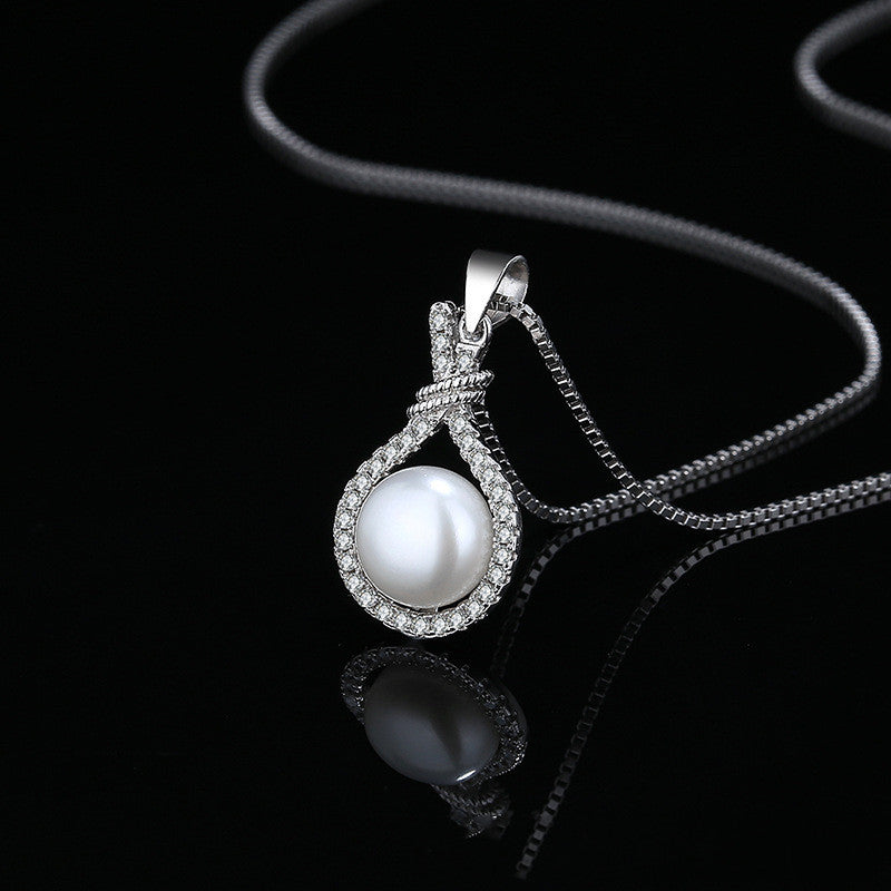 Pearl Pendant Necklace Freshwater Women - Minihomy