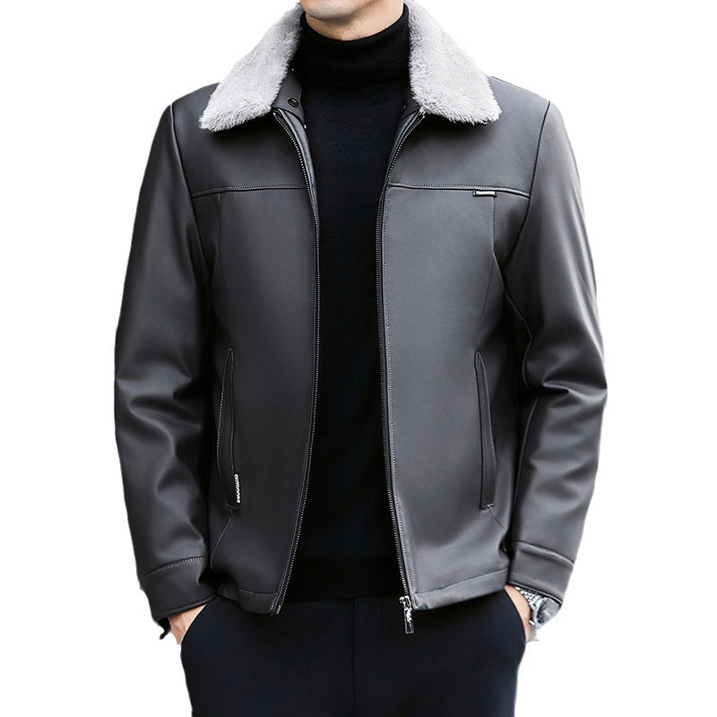 Men's Autumn And Winter Middle-aged Father Thickened Jacket