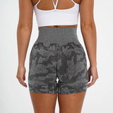 Women's Camo Jacquard Seamless Gym Shorts