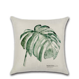 Plain and elegant flax leaf pillow