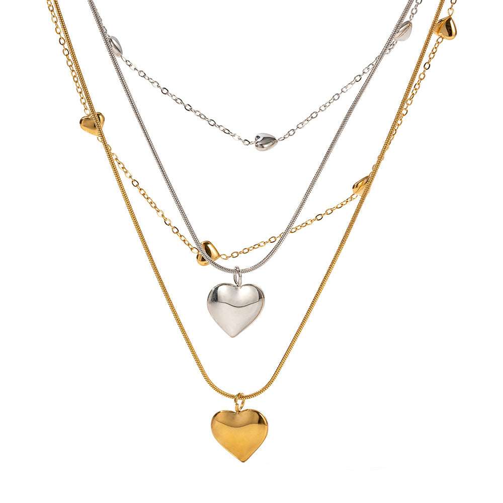 Love Double-layer Necklace 18K Gold-plated Collarbone Necklace - Minihomy