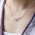 Plated 925 Inlaid  Moonlight White Chalcedony Moon Shadow Cold Plum Necklace - Minihomy