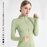 Quick-Drying Long Sleeve Yoga Sports Jacket - Slim Fit Outerwear for Fitness and Running