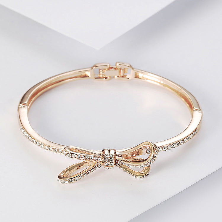 Women's Bracelets Diamonds Rose Gold Alloy Bracelets