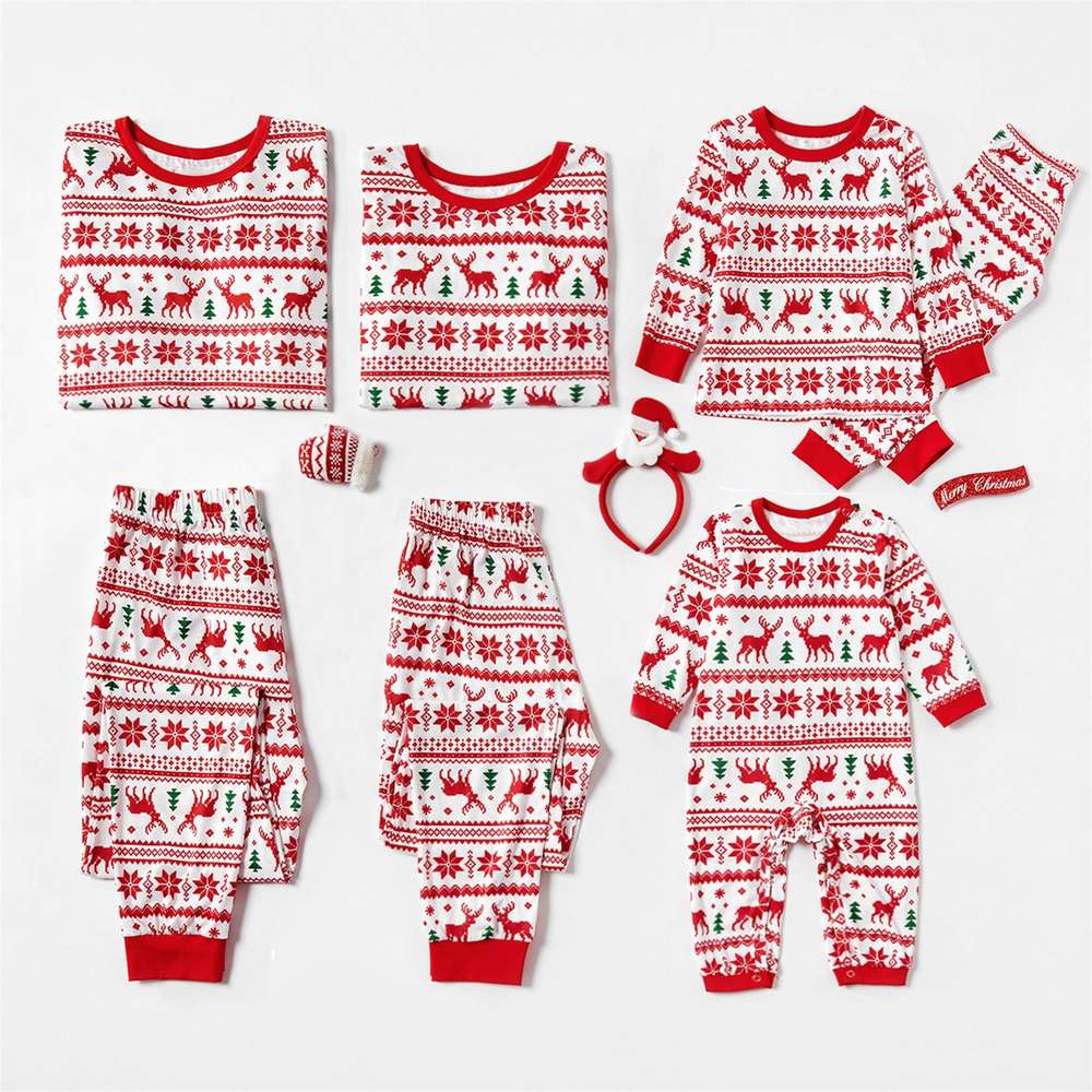 Home Wear Pajamas Christmas Print Casual Suit - Minihomy