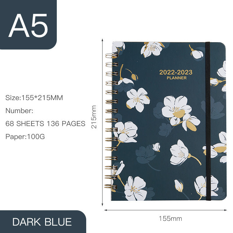 A5 Coil Notebook Annual Calendar 2024 - English Edition