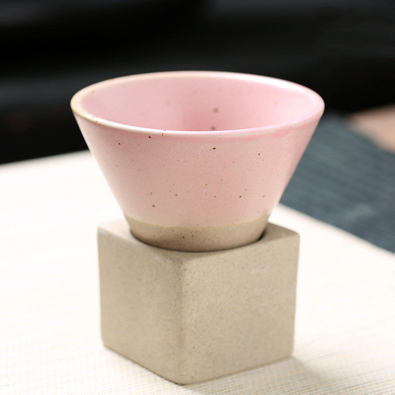 Retro Japanese Coarse Pottery Tea Cup - Light Luxury and Vintage Style