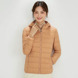 Women's Hooded Short Lightweight Down Jacket Plus Size