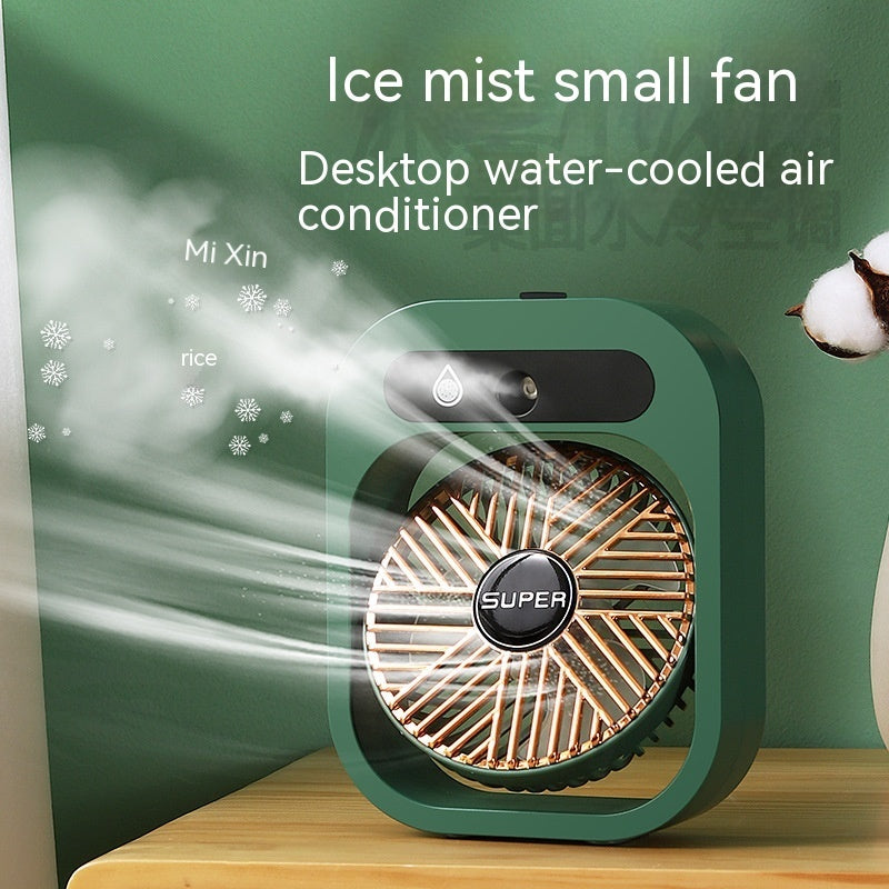 Portable Air Cooler Fan - USB Rechargeable Misting Fan with 3 Speeds, Humidifier for Home & Office - Minihomy