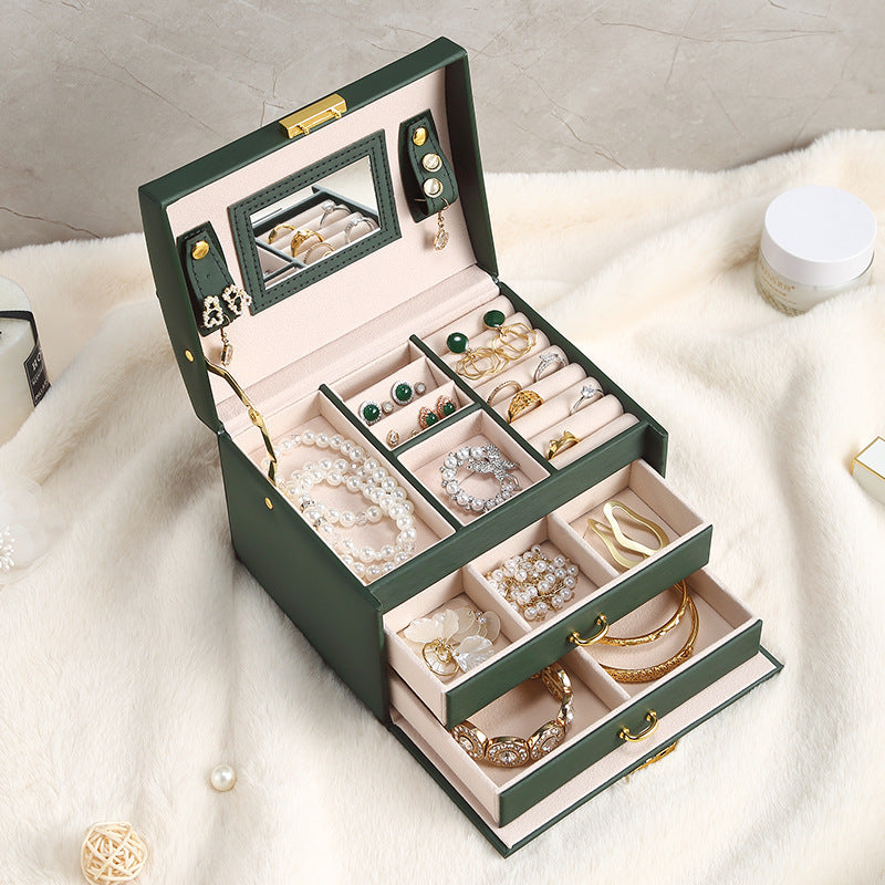 Three-tier Jewelry Organizer Drawer Portable